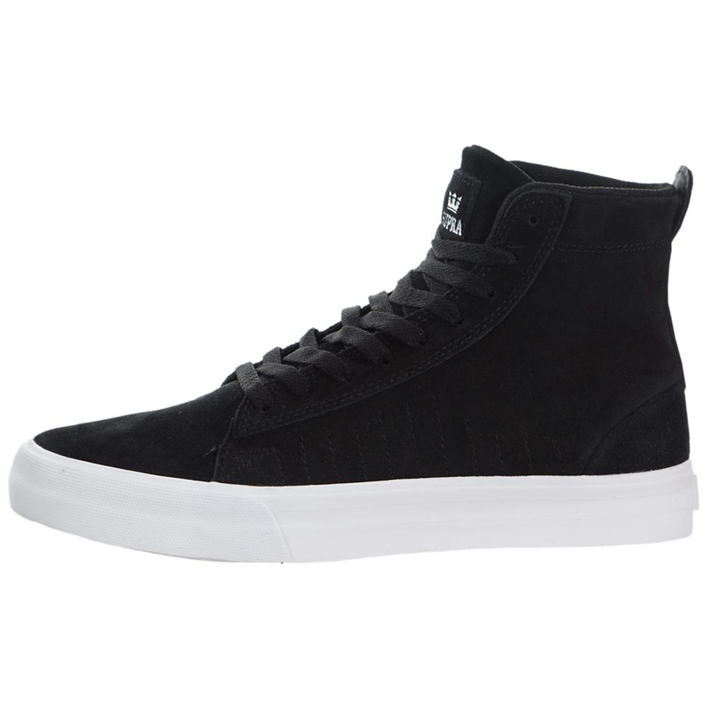 Baskets Montantes Supra Belmont High Noir Black/White Homme | CLY-80997003